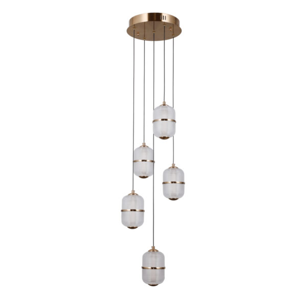 Pendant lamp Lux Alani 28w – modern pendant lamp in gold and aluminum