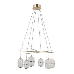 Pendant lamp Lux Alani 32w – modern pendant lamp in gold and aluminum