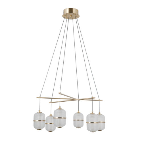 Pendant lamp Lux Alani 32w – modern pendant lamp in gold and aluminum