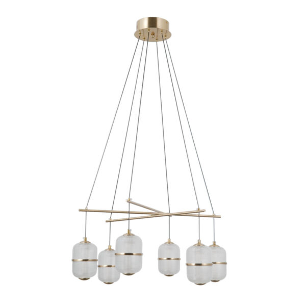 Pendant lamp Lux Alani 32w – modern pendant lamp in gold and aluminum
