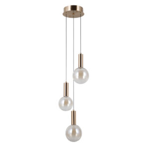 Pendant lamp Lux Strela 15w – modern pendant lamp in gold and steel