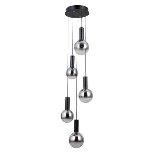 Pendant lamp Lux Strela – modern pendant lamp in matt black and steel