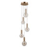 Pendant lamp Lux Strela 25w – modern pendant lamp in gold and steel
