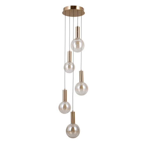 Pendant lamp Lux Strela 25w – modern pendant lamp in gold and steel