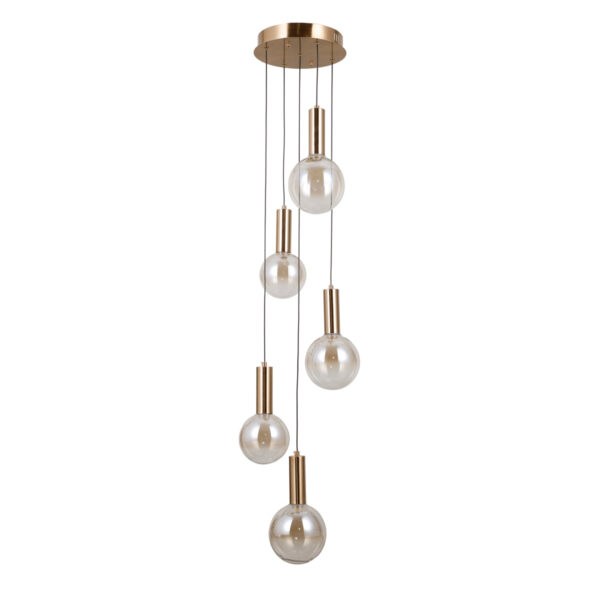 Pendant lamp Lux Strela 25w – modern pendant lamp in gold and steel