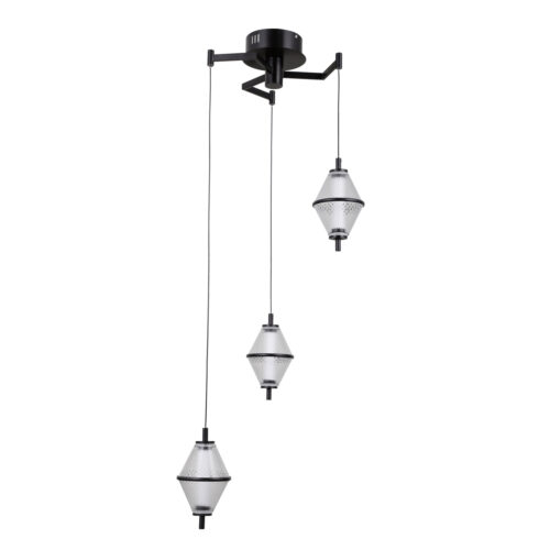 Pendant lamp Lux Fuente – modern pendant lamp in matt chrome and aluminum