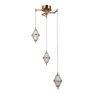 Pendant lamp Lux Fuente 15w – modern pendant lamp in gold and aluminum