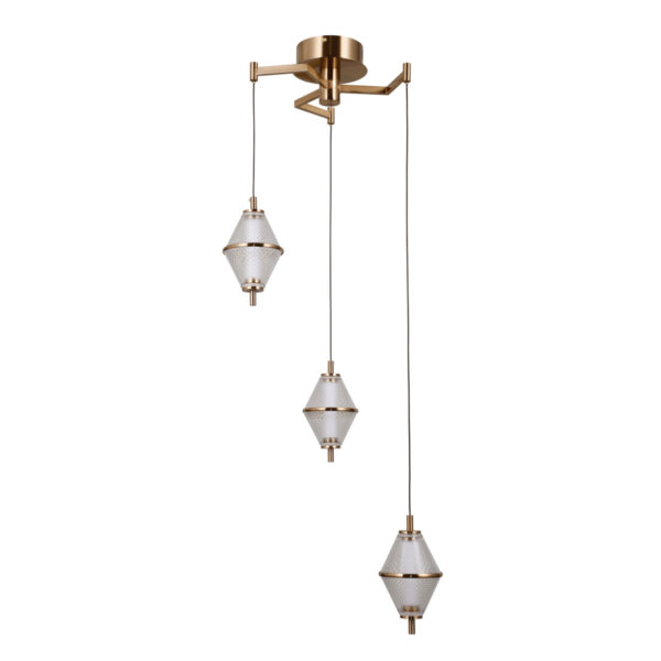 Pendant lamp Lux Fuente 15w – modern pendant lamp in gold and aluminum