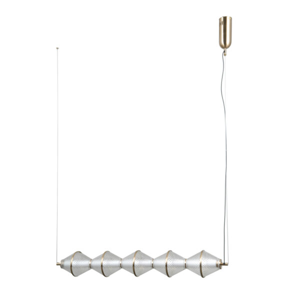 Pendant lamp Lux Fuente 25w – modern pendant lamp in gold and aluminum