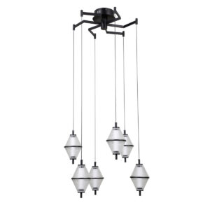 Pendant lamp Lux Fuente 30w – modern pendant lamp in matt chrome and aluminum