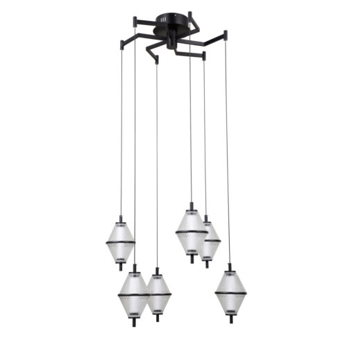 Pendant lamp Lux Fuente 30w – modern pendant lamp in matt chrome and aluminum
