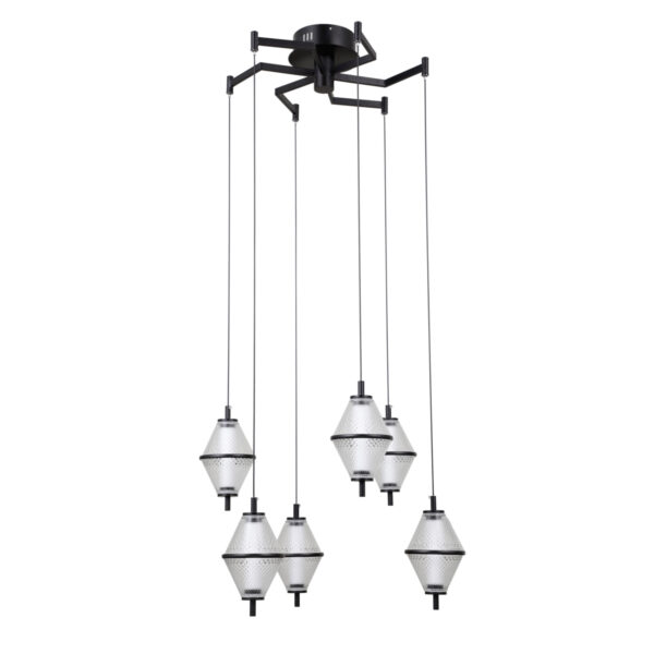 Pendant lamp Lux Fuente 30w – modern pendant lamp in matt chrome and aluminum