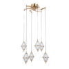 Pendant lamp Lux Fuente – modern pendant lamp in gold and aluminum