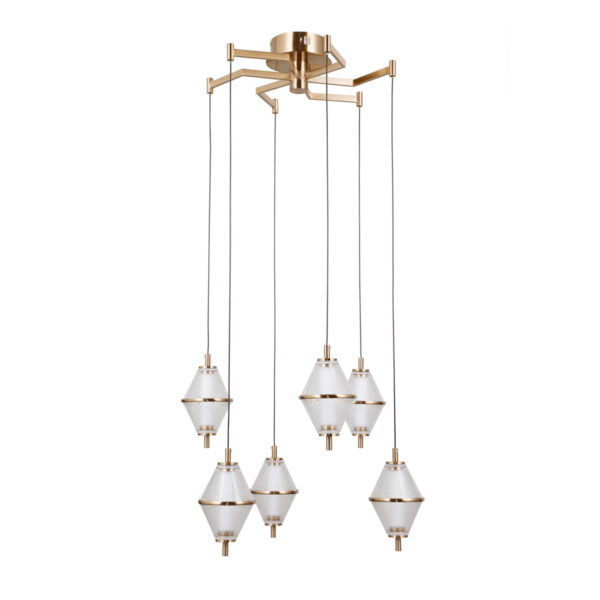 Pendant lamp Lux Fuente – modern pendant lamp in gold and aluminum