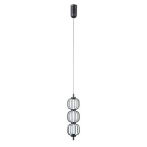 Pendant lamp Lux Pedro 12w – modern pendant lamp in matt chrome and steel