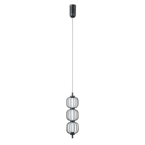 Pendant lamp Lux Pedro 12w – modern pendant lamp in matt chrome and steel
