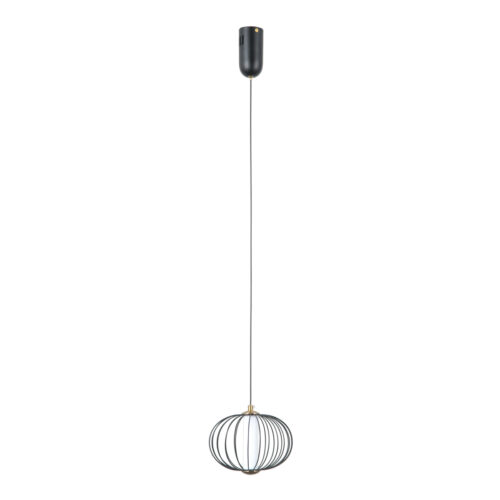 Pendant lamp Lux Rabel – modern pendant lamp in matt black and steel