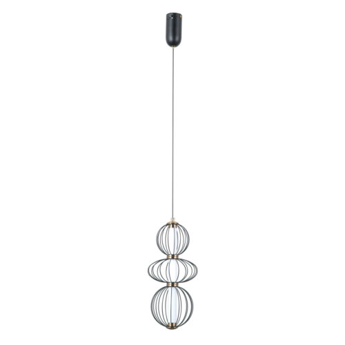 Pendant lamp Lux Rabel 10w – modern pendant lamp in matt black and steel