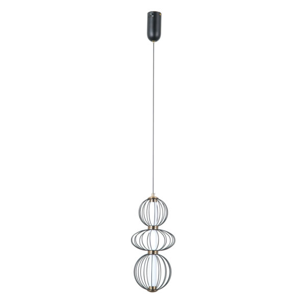 Pendant lamp Lux Rabel 10w – modern pendant lamp in matt black and steel