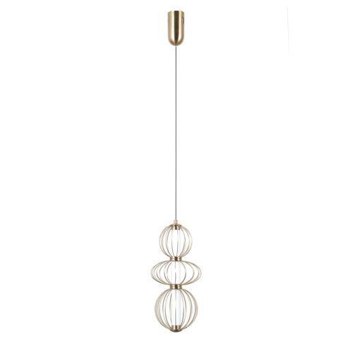 Pendant lamp Lux Rabel – modern pendant lamp in gold and steel