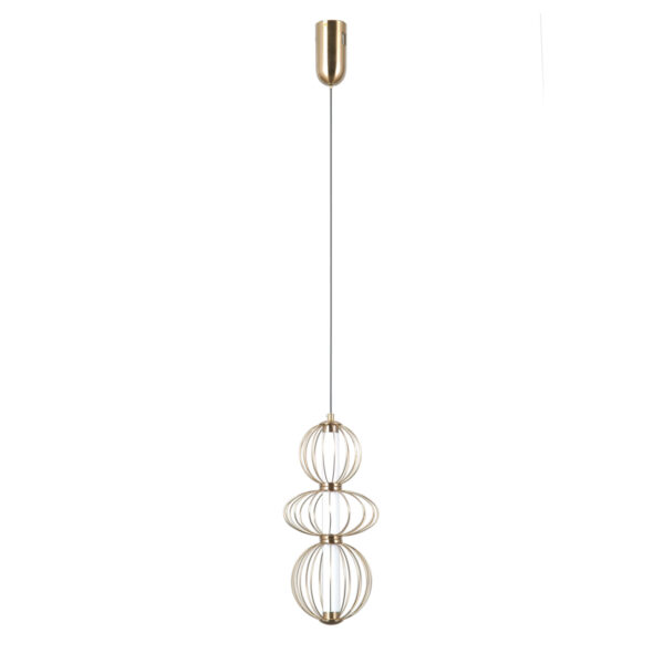 Pendant lamp Lux Rabel – modern pendant lamp in gold and steel