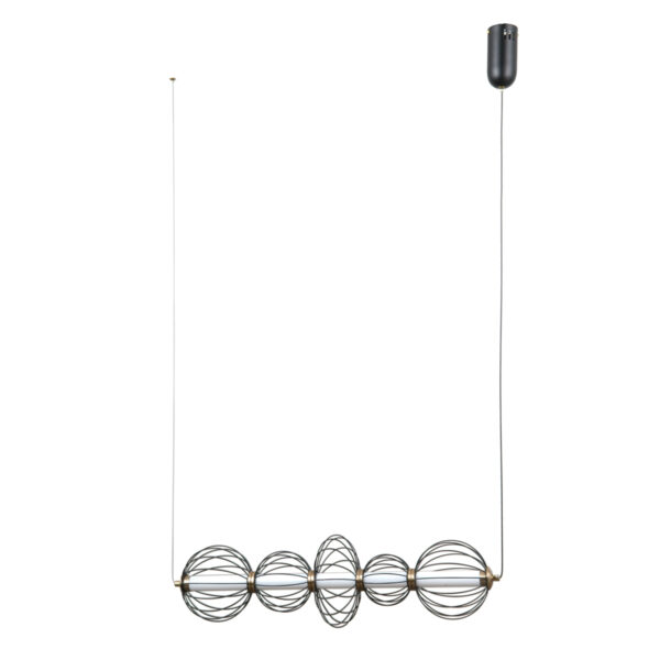 Pendant lamp Lux Rabel 18w – modern pendant lamp in matt black and steel