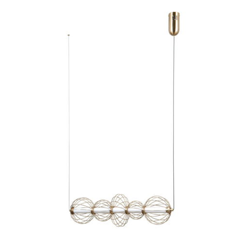 Pendant lamp Lux Rabel – modern pendant lamp in gold and steel