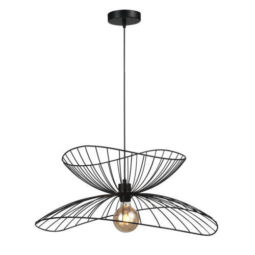 Pendant lamp Lux Galia – modern pendant lamp in black and steel