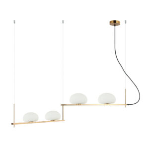 Pendant lamp Lux Kernio – modern pendant lamp in brass and steel