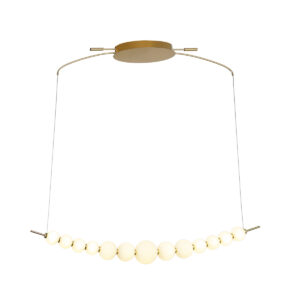 Pendant lamp Lux Ronza – modern pendant lamp in gold and metal alloy