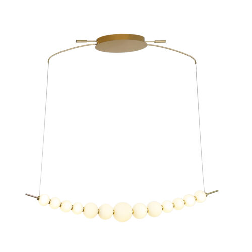 Pendant lamp Lux Ronza – modern pendant lamp in gold and metal alloy