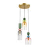 Pendant lamp Lux Manso – modern pendant lamp in sandblasted gold with shine and metal alloy