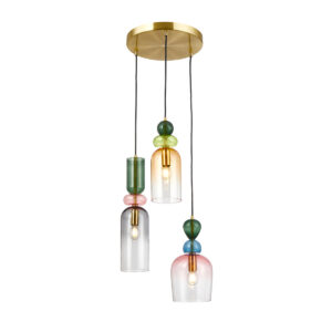 Pendant lamp Lux Manso – modern pendant lamp in sandblasted gold with shine and metal alloy