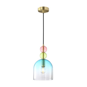 Pendant lamp Lux Manso – modern pendant lamp in sandblasted gold with shine and metal alloy