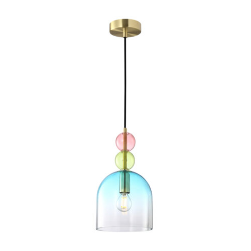 Pendant lamp Lux Manso – modern pendant lamp in sandblasted gold with shine and metal alloy