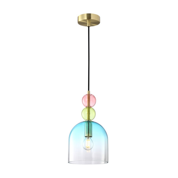 Pendant lamp Lux Manso – modern pendant lamp in sandblasted gold with shine and metal alloy