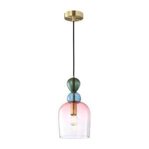 Pendant lamp Lux Manso 40w – modern pendant lamp in sandblasted gold with shine and metal alloy