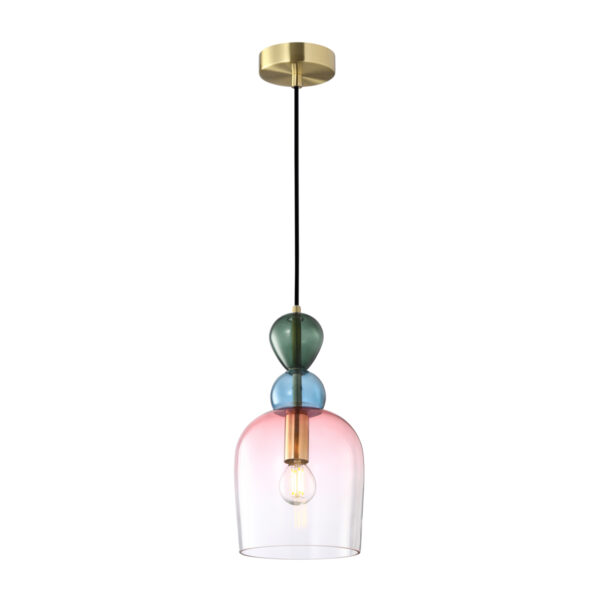 Pendant lamp Lux Manso 40w – modern pendant lamp in sandblasted gold with shine and metal alloy