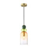 Pendant lamp Lux Manso – modern pendant lamp in sandblasted gold with shine and metal alloy