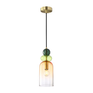 Pendant lamp Lux Manso – modern pendant lamp in sandblasted gold with shine and metal alloy