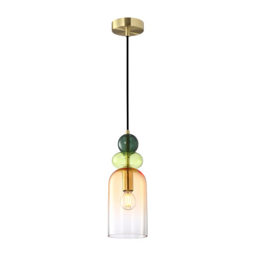 Pendant lamp Lux Manso – modern pendant lamp in sandblasted gold with shine and metal alloy