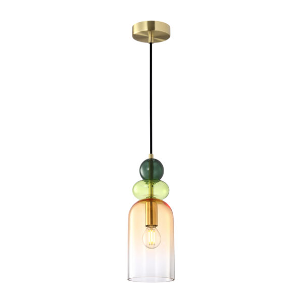 Pendant lamp Lux Manso – modern pendant lamp in sandblasted gold with shine and metal alloy
