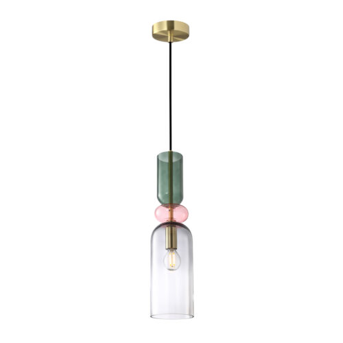 Pendant lamp Lux Manso – modern pendant lamp in sandblasted gold with shine and metal alloy