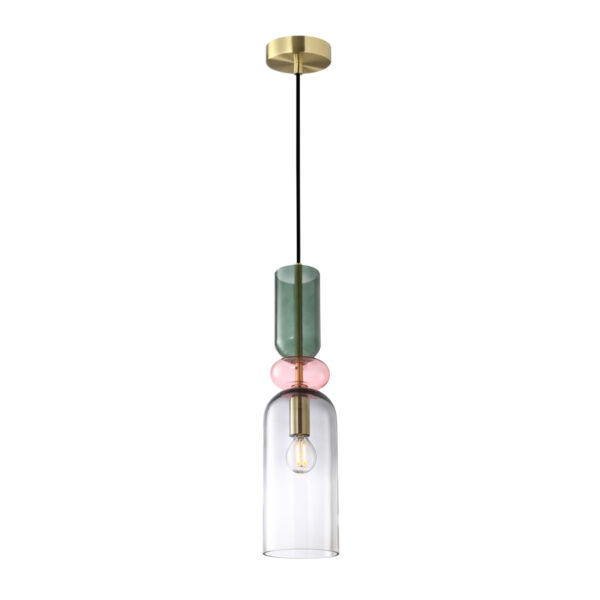 Pendant lamp Lux Manso – modern pendant lamp in sandblasted gold with shine and metal alloy