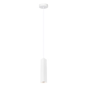Pendant lamp Lux Tecno – modern pendant lamp in sandy white and aluminum
