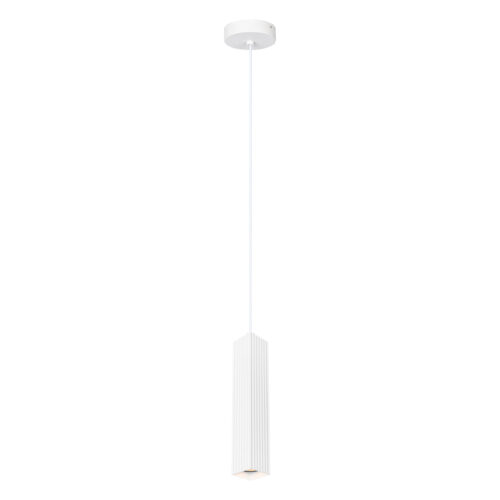 Pendant lamp Lux Tecno – modern pendant lamp in sandy white and aluminum