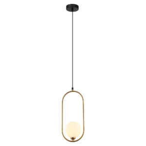 Pendant lamp Lux Lupus – modern pendant lamp in antique brown