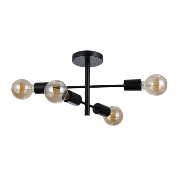 Pendant lamp Lux Piansi – modern pendant lamp in matt black and steel
