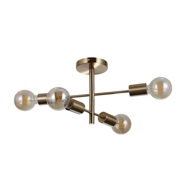 Pendant lamp Lux Piansi – modern pendant lamp in honey brass and steel