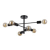 Pendant lamp Lux Piansi – modern pendant lamp in matt black and steel